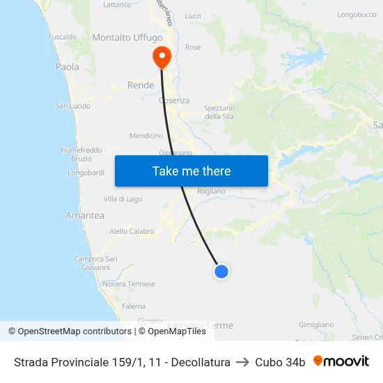 Provincial Road 159/1, 11 - Decollatura to Cubo 34b map