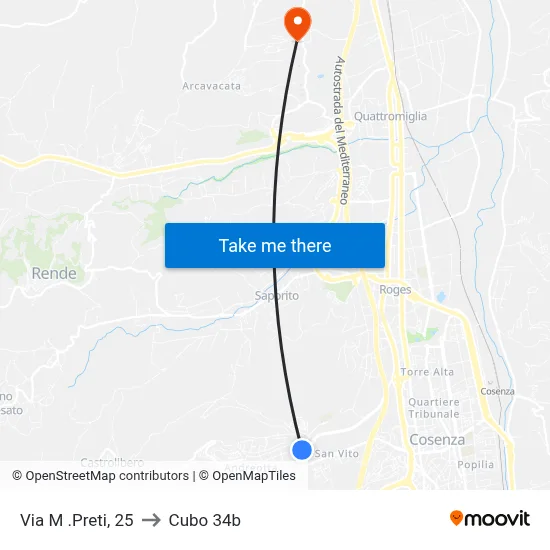 M. Preti Street, 25 to Cubo 34b map