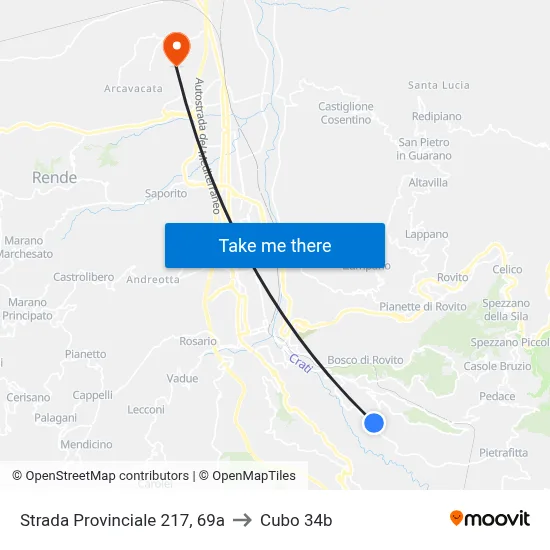 Provincial Road 217, 69a to Cubo 34b map