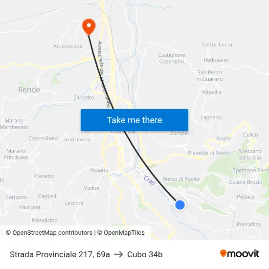 Provincial Road 217, 69a to Cubo 34b map