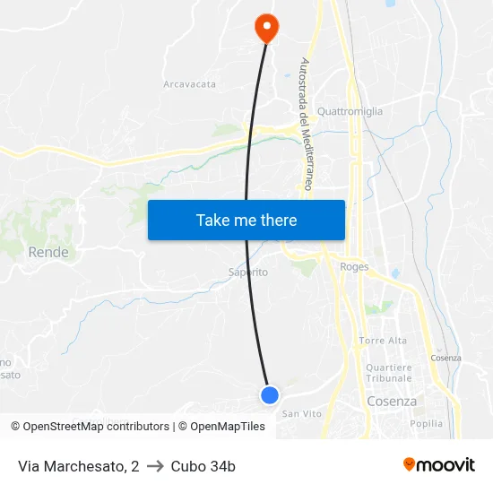 Marchesato Street, 2 to Cubo 34b map