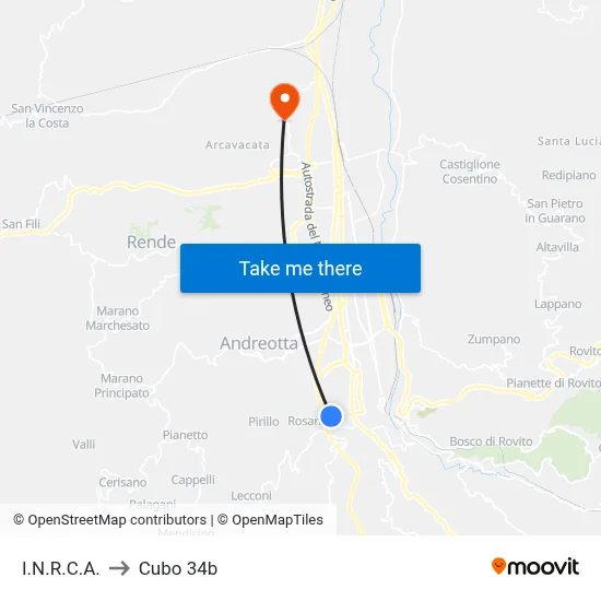 I.N.R.C.A. to Cubo 34b map