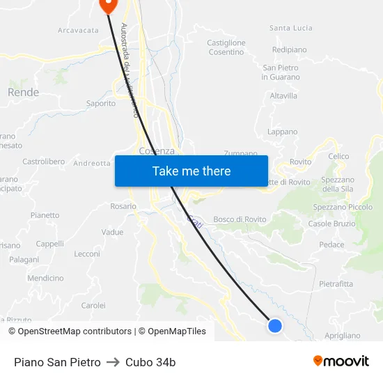 San Pietro Plain to Cubo 34b map
