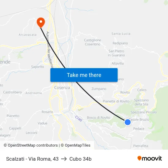 Scalzati - Roma Street, 43 to Cubo 34b map