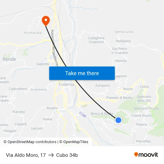 Aldo Moro Street, 17 to Cubo 34b map