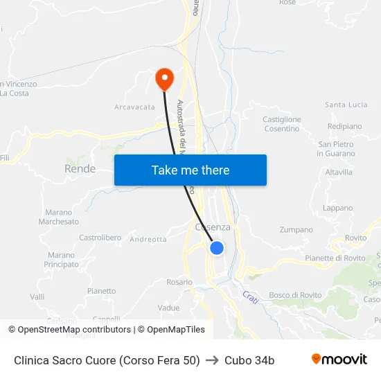 Sacred Heart Clinic (Fera Course 50) to Cubo 34b map