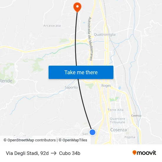 Stadium Street, 92d to Cubo 34b map