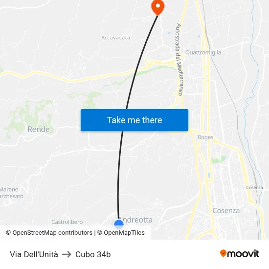 Unity Street to Cubo 34b map