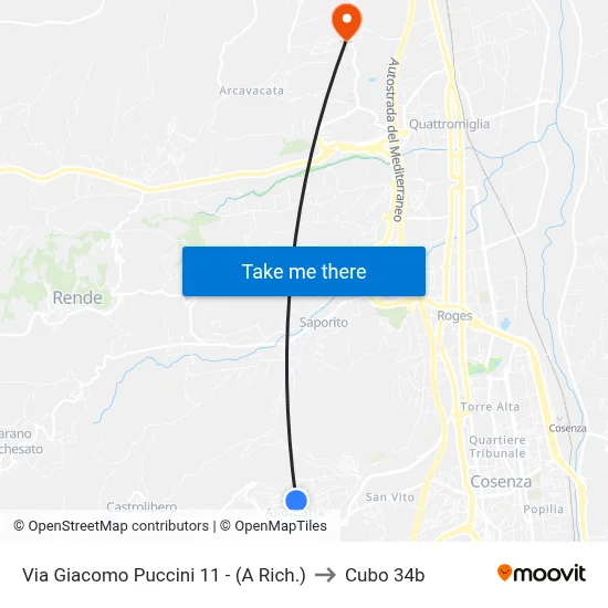 Giacomo Puccini Street 11 - (On Request) to Cubo 34b map