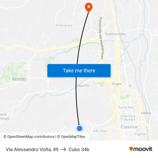 Alessandro Volta Street, 49 to Cubo 34b map