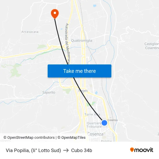 Popilia Street (South Block II) to Cubo 34b map