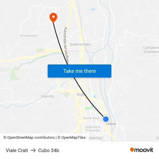 Crati Avenue to Cubo 34b map
