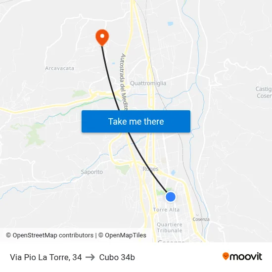 Pio La Torre Street, 34 to Cubo 34b map