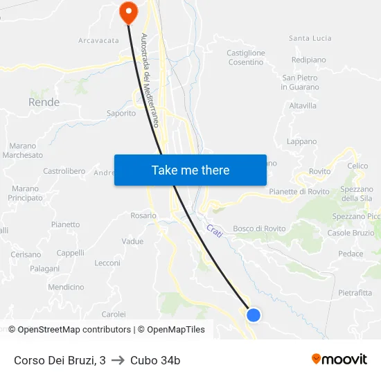 Bruzi Course, 3 to Cubo 34b map