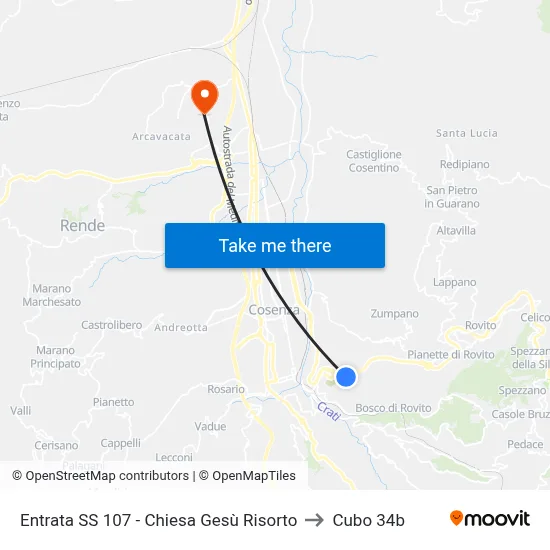 SS 107 Entrance - Risen Jesus Church to Cubo 34b map