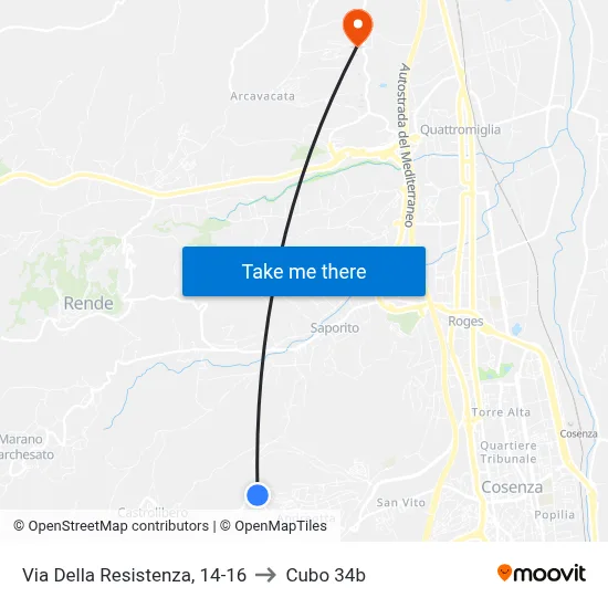 Resistance Street 14-16 to Cubo 34b map