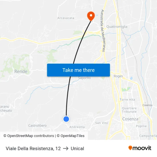 Resistance Avenue, 12 to Unical map