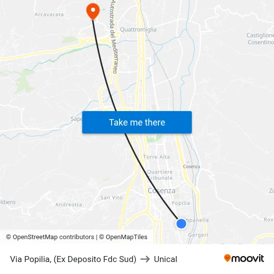 Popilia Street, (Ex FDC South Depot) to Unical map