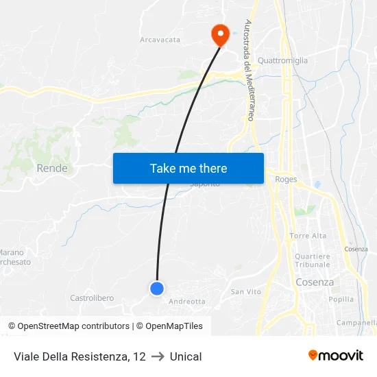 Resistance Avenue, 12 to Unical map