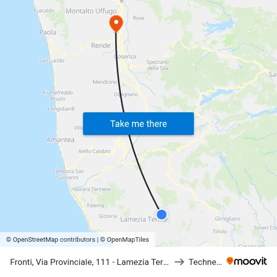 Fronti, Provincial Road, 111 - Lamezia Terme to Technest map