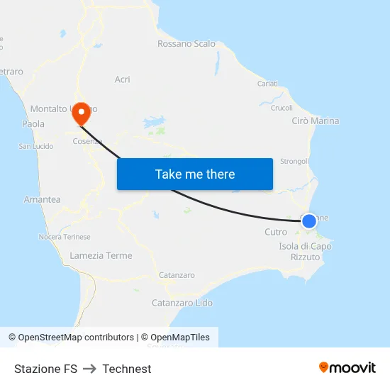Railway Station to Technest map