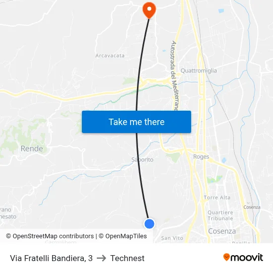 Bandiera Brothers Street, 3 to Technest map