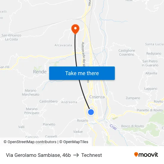 Gerolamo Sambiase Street, 46b to Technest map