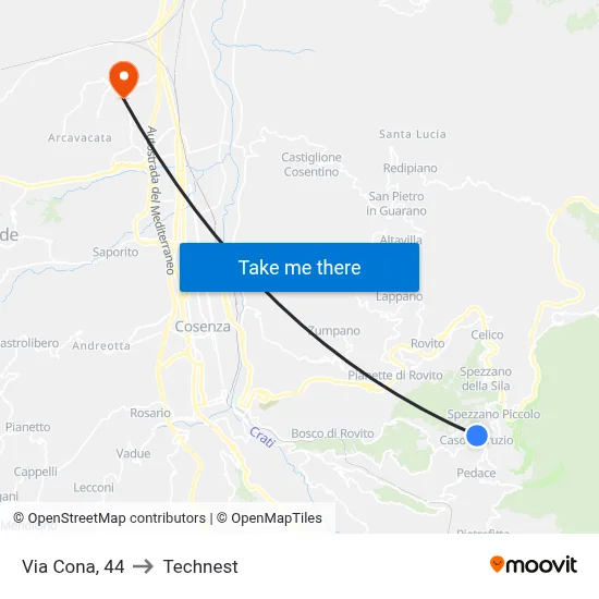Cona Street, 44 to Technest map