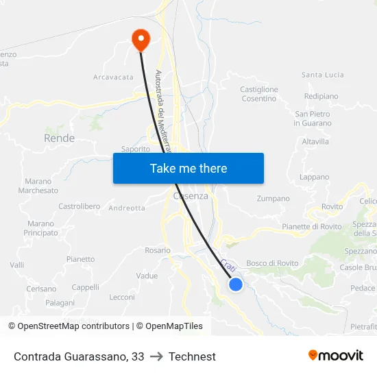 33 Guarassano District to Technest map