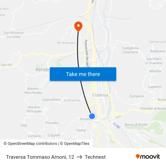 Tommaso Arnoni Traverse, 12 to Technest map