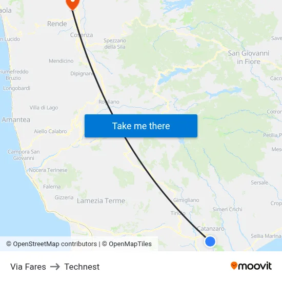 Fares Street to Technest map