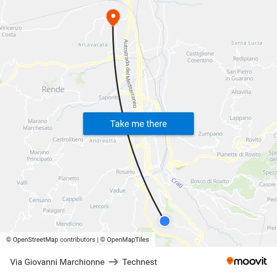 Via Giovanni Marchionne to Technest map