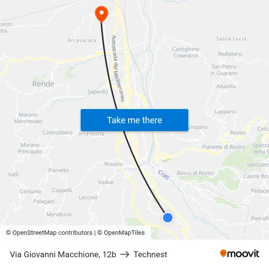 Giovanni Macchione Street, 12b to Technest map