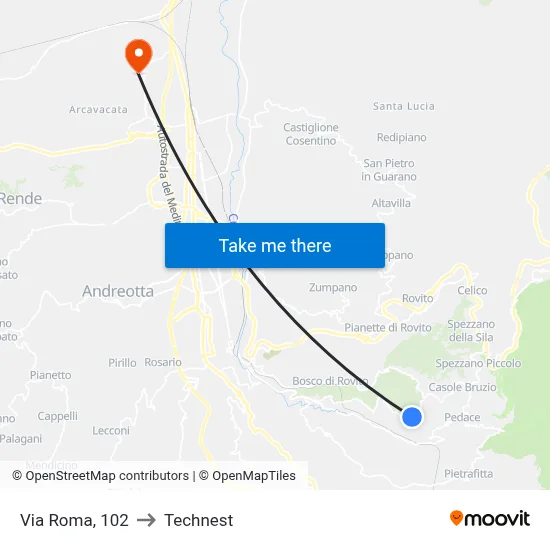 Roma Street, 102 to Technest map