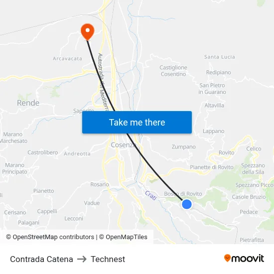 Catena District to Technest map