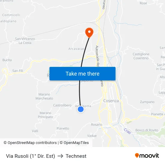 Rusoli Street (1st East Dir.) to Technest map