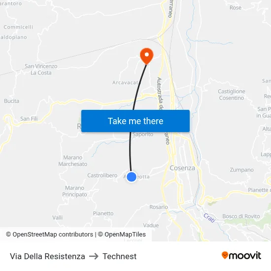 Resistance Street to Technest map