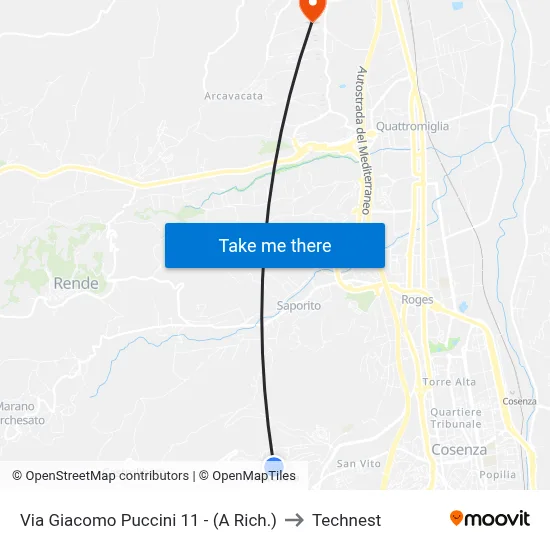 Giacomo Puccini Street 11 - (On Request) to Technest map