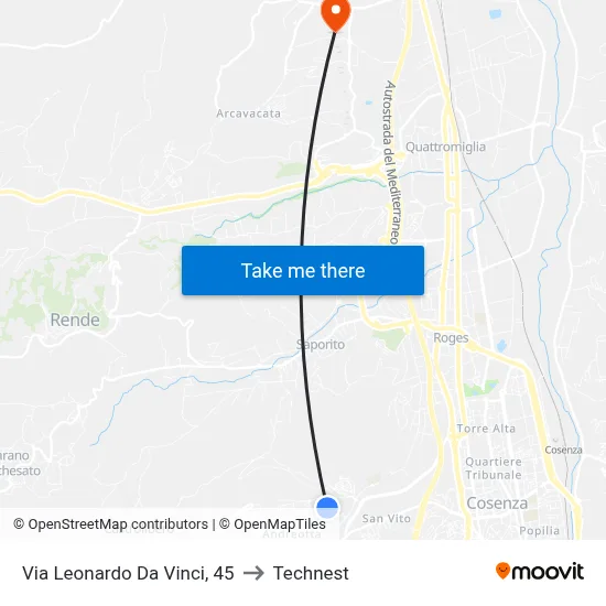 Via Leonardo Da Vinci, 45 to Technest map