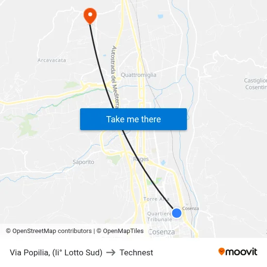 Popilia Street (South Block II) to Technest map
