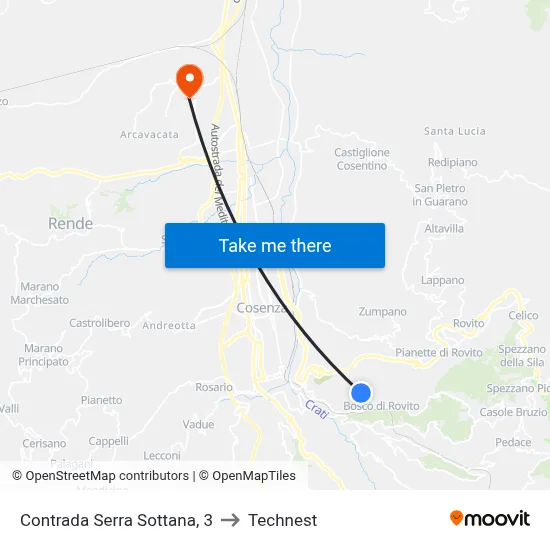 Serra Sottana District, 3 to Technest map