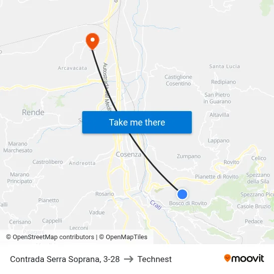 Serra Soprana District, 3-28 to Technest map