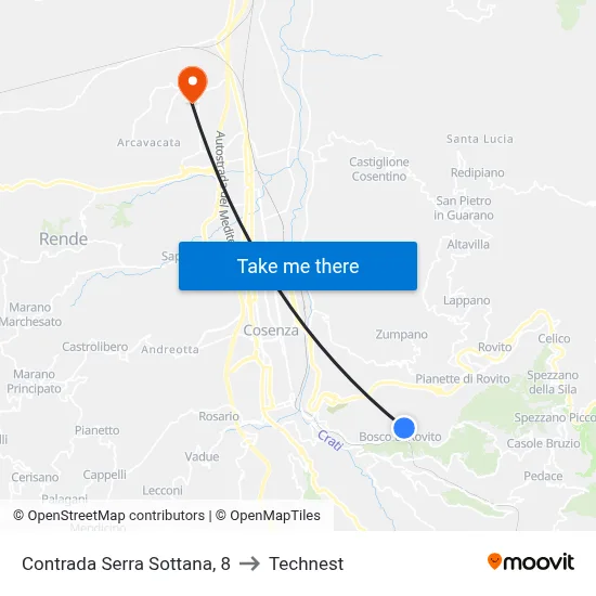 Serra Sottana District, 8 to Technest map