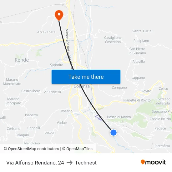 Alfonso Rendano Street, 24 to Technest map