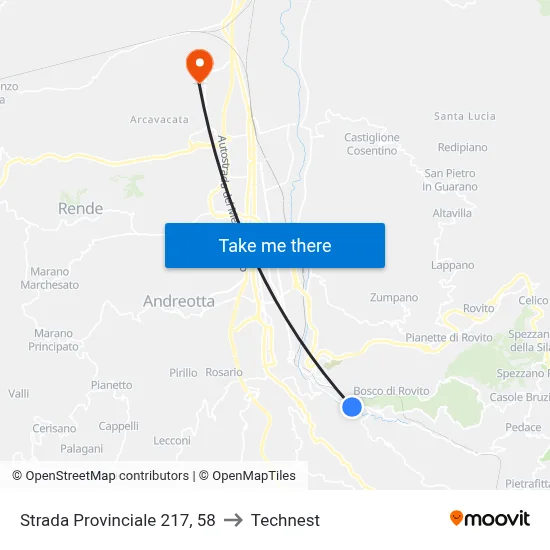 Provincial Road 217, 58 to Technest map