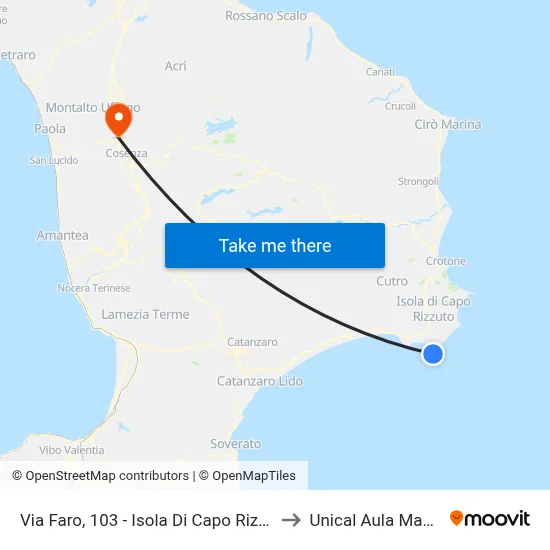 Lighthouse Street, 103 - Isola Di Capo Rizzuto to Unical Magna Hall map