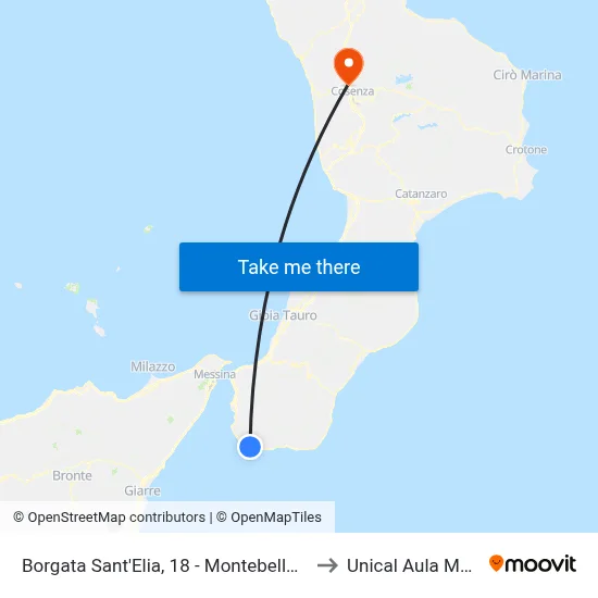 Sant'Elia Borough, 18 - Montebello Ionico to Unical Magna Hall map