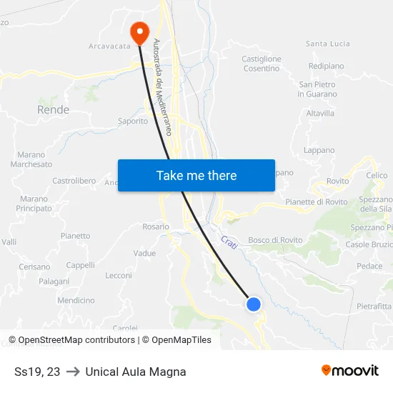 State Road 19, 23 to Unical Magna Hall map