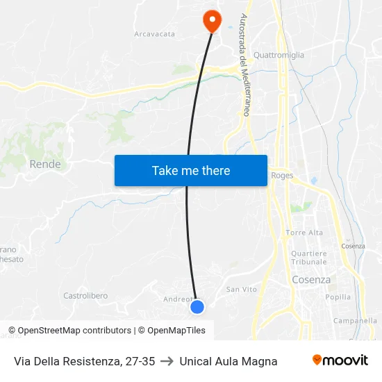 Resistance Street 27-35 to Unical Magna Hall map