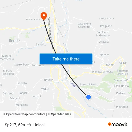 Sp217, 69a to Unical map